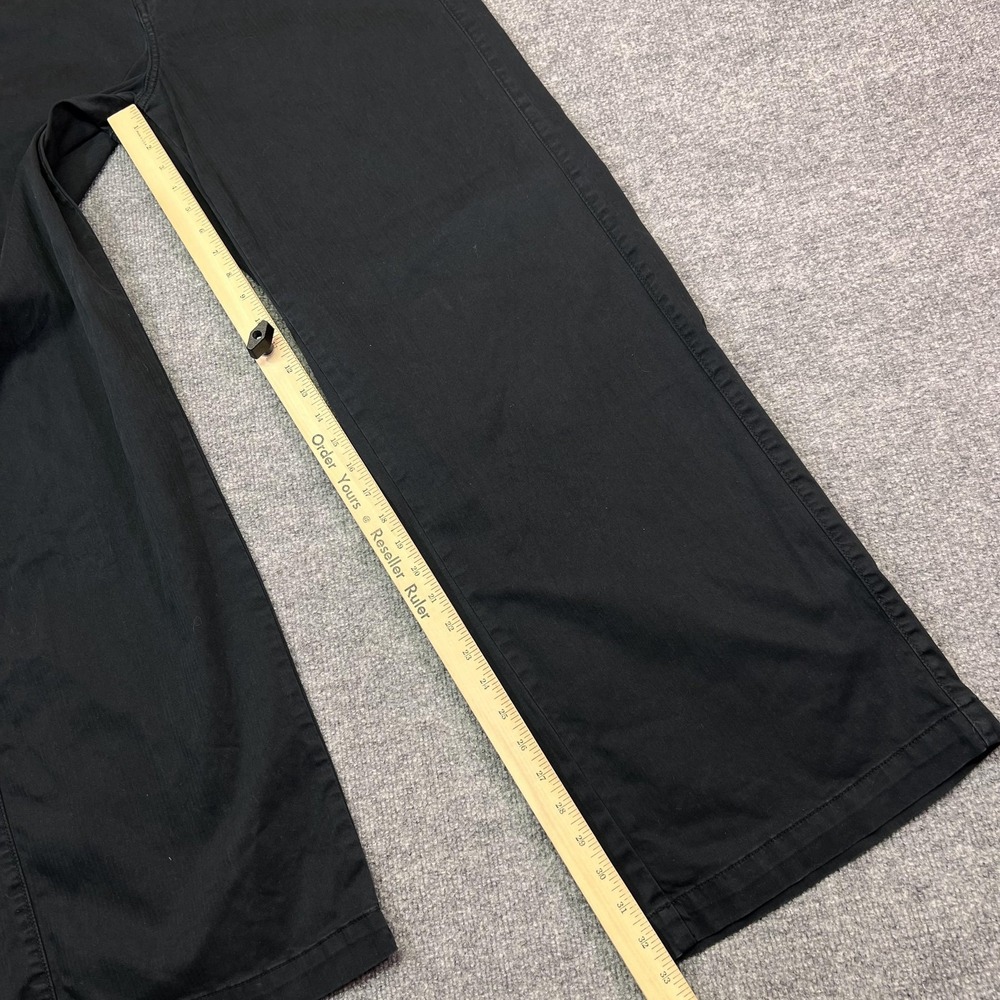 American Eagle Outfitters Pants Womens 10 Long Black Wide Leg Stretch Chino - Picture 9 of 12